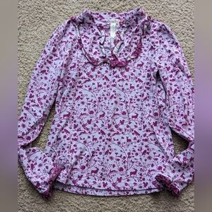 Matilda Jane Woodland Long Sleeve Ruffle Neck Top Size Girls 8